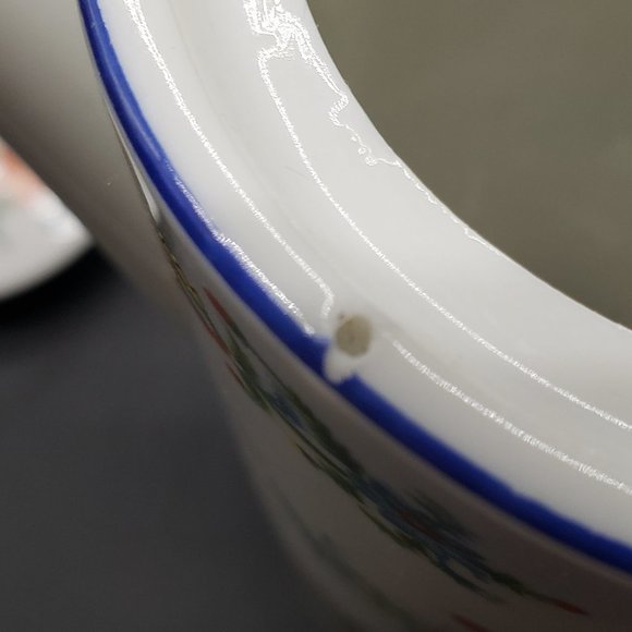 Schmid Design Folio Vintage Orange Flower Porcelain Coffee and Tea Service Set - Picture 4 of 10